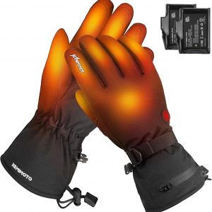 Kemimoto Heated Gloves for Men and Women 7.4V 2500mAh, Waterproof, Touchscreen, Ski Gloves with Rechargeable Battery Outdoor Work, Skiing