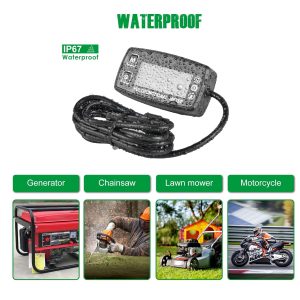 Yooreal Digital Water Temperature Gauge Meter Small Gasoline Engine Tachometer,Waterproof for Lawn Mower Tractor Generator Compressor Outboards Motor Marine..