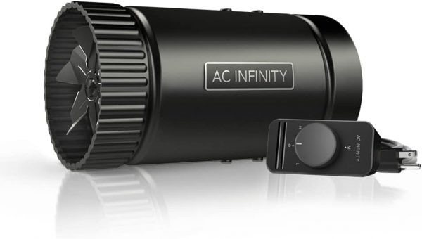 AC Infinity RAXIAL S4, Inline Booster Duct Fan 4” with Speed Controller